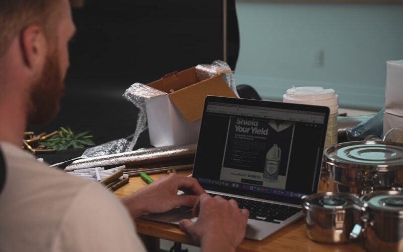 a man working on a laptop