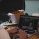a man working on a laptop